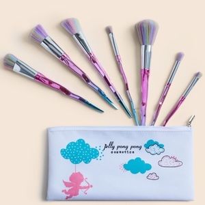 Jelly Pong Pong Cupid Makeup Brush Set with Bag